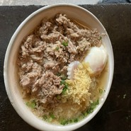 肉そば温泉玉子