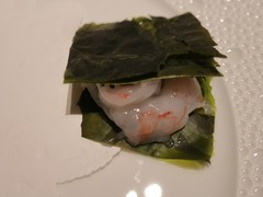 甘海老と板わかめ