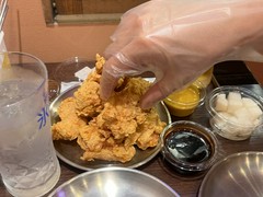 フライドチキン＋麻辣ソース＋ハニーマスタード