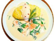 サーモンクリームのチーズオムライス