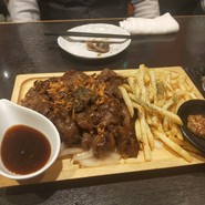 コースの焼肉？ステーキ＆ポテト