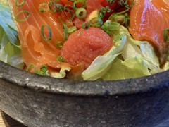 サーモンと明太子の石焼リゾット