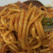 もちもちで太めのスパゲティー！