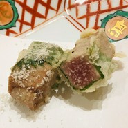 中トロの天ぷらトリフ塩で