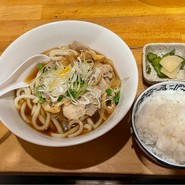肉うどん定食