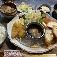 ランチ　日替り定食　〜魚のフライ＆ささみチーズフライ〜