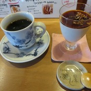 フレンチブレンド（深煎り）、そばプリン(土日限定）