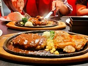 家族でグリルランチ。肉料理、ステーキ、鉄板焼き！