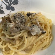 きのことチーズクリームパスタ