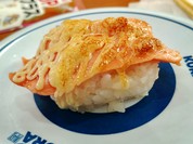 炙りチーズのサーモンにぎり。コク旨い