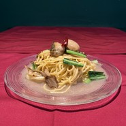 燻製牡蠣のペペロンチーノ