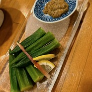 オクラのりディップ