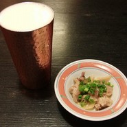 ビールとお通し