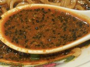 黒胡麻たっぷりの担々スープ！
