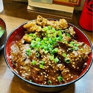 ハラミと中落ちカルビ丼