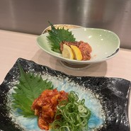 炙り明太、チャンジャ