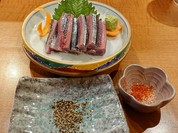 サンマ刺身 , ペッパーと一味で