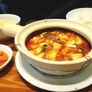 麻婆豆腐のランチセット