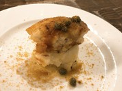 白子ムニエル　カラスミ添え