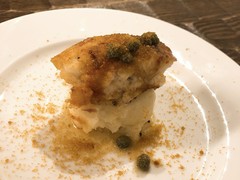 白子ムニエル　カラスミ添え