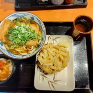 きつねうどん＆野菜のかき揚げ