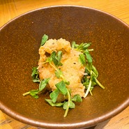 枝豆とハモの揚げリゾット〜コンソメスープ〜