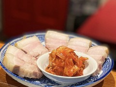 茹で豚とキムチ