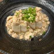 手作り豆腐の冷製ひき肉あん掛け