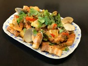 豚とハマグリのアレンテージョ風炒め