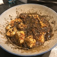 阿波牛と白子入り四川麻婆豆腐