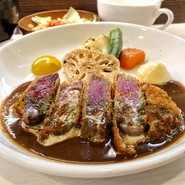 自家製デミグラスソースがけビフカツ