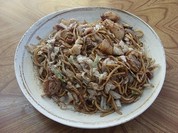 肉ポテト入り焼きそば