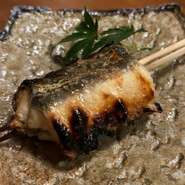 筒切りうなぎの焼き物。