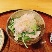 豚バラと小松菜のサラダ