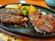 ステーキとハンバーグ