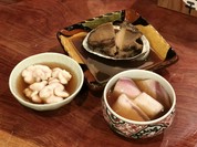 白子、あわび、ブリのおでん