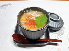 自家製の本ずわい蟹の餡かけ茶碗蒸し