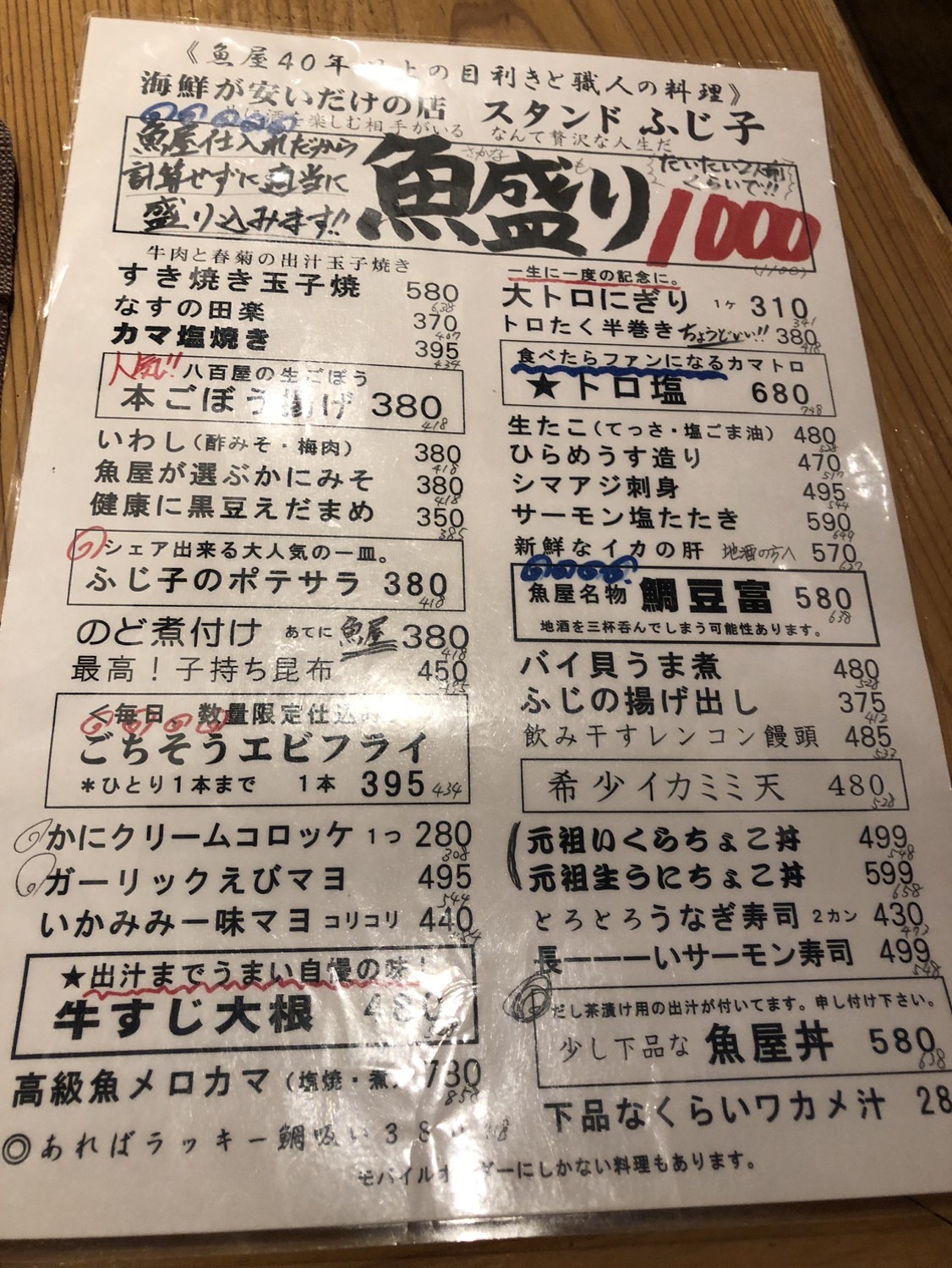 魚屋 スタンド ふじ子