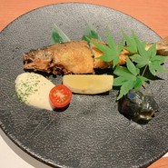 コース　鮎のフリッター