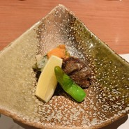 コース　天ぷら　鯨竜田揚げ