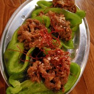 和牛の肉味噌ピーマン