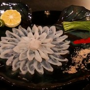 クエの薄造り