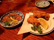 鹿肉のタタキとザンギ