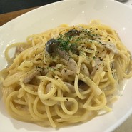きのことチーズクリームパスタ