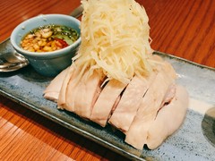 冷製茹で鶏の柑橘醤油添え