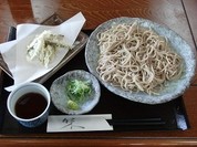 南部そば、若鮎天ぷら