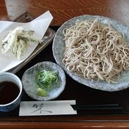 南部そば、若鮎天ぷら