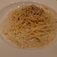 ズワイガニとカニミソのクリームパスタ