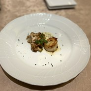 タラ白子とホタテ