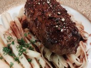 羊ミンチとハツのハンバーグ